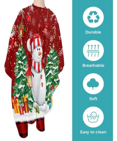 Buy Christmas Barber Cape | Adjustable Hair Cutting Cape for Men Women Kids | Festive Snowman & Snowflake Design | Perfect Salon Accessory for the Holidays - Buy Online on GoSupps.com