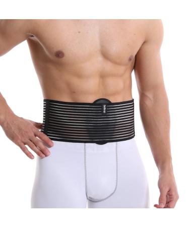 belltop - Umbilical hernia belt for men and women - Hernia support for men with compression pad (inguinal femoral incisional) - Abdominal binder post surgery and postpartum (S/M) S/M (24 to 38 inch umbilical area)