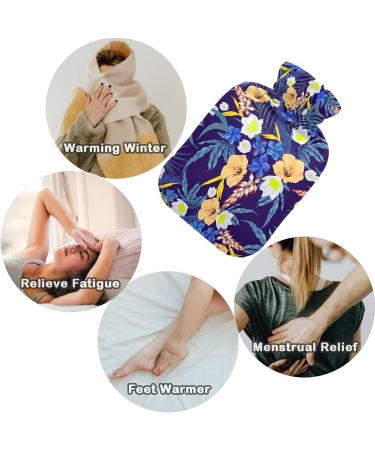 Buy Naanle Hot Water Bottle with Exotic Flowers Cover - 2L Heat & Cold Therapy for Back Pain Relief | International Shipping Available - Buy Online on GoSupps.com