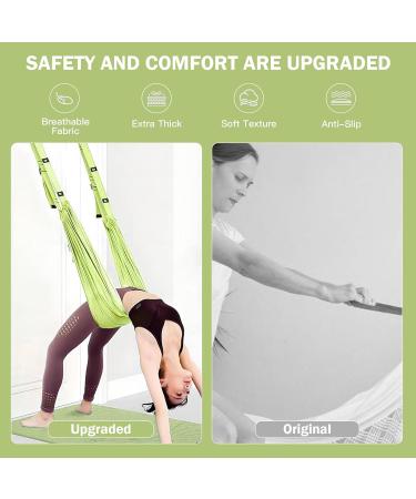 Green Yoga Hammock & Stretching Band - Enhance Flexibility for Yoga Ballet Pilates & Gymnastics | International Shipping Available - Buy Online on GoSupps.com