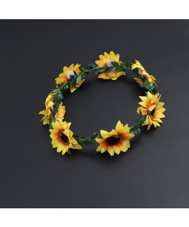 Frcolor Sunflower Headband Floral Flower Crown Hair Band Hair Wreath Headpiece (Garland) - Buy Online on GoSupps.com