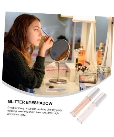 Mipcase 2pcs Liquid Eyeshadow | White & Mauve Glitter Makeup | Holographic Purple Highlighter | Quick Dry Bling Eyeshadow for Women - Buy Online on GoSupps.com