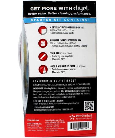 Dryel At-Home Dry Cleaning Starter Kit With Bag Breeze Clean Scent 1 kit - Buy Online on GoSupps.com