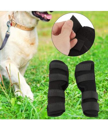2PCS Dog Leg Brace Dogs foreleg/Rear Legs Surgical Injury Wound Protector Hock Joint Wraps Kneecap for Injuries Sprains Arthritis (Black S) - Buy Online on GoSupps.com