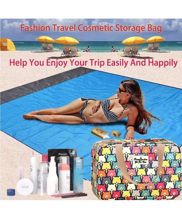 Large Makeup Bag Toiletry Bag with Little Bear Design - Travel Cosmetic Bag for Women - Buy Online on GoSupps.com