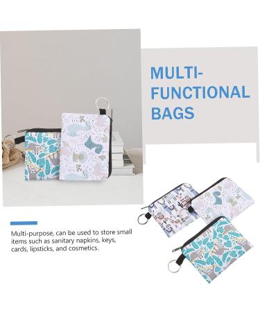 FOMIYES 3pcs Coin Purse Travel Bags for Women - Mini Wallet & Period Bag with Zip Coin Pouch - Assorted Colors - 11X9X0.5CM - Buy Online on GoSupps.com