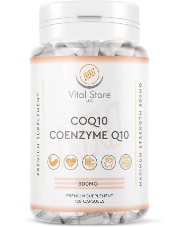 CoQ10 300mg - 120 Vegan Capsules | High Strength CoEnzyme Q10 Supplement | UK Made - Buy Online on GoSupps.com