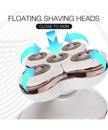 2-in-1 Electric Razor for Women - Rechargeable Trimmer for Legs, Bikini, Face, Lips - Cordless Wet Dry Hair Removal in White - Buy Online on GoSupps.com