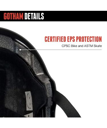 Triple Eight Gotham Black Rubber Skateboarding Helmet - Size L/XL - Buy Online on GoSupps.com