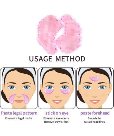 2Pcs Jade Eye Massage Masks - Natural Rose Quartz Cool Sleep Face Patches for Puffiness Relief | International Shipping Available - Buy Online on GoSupps.com