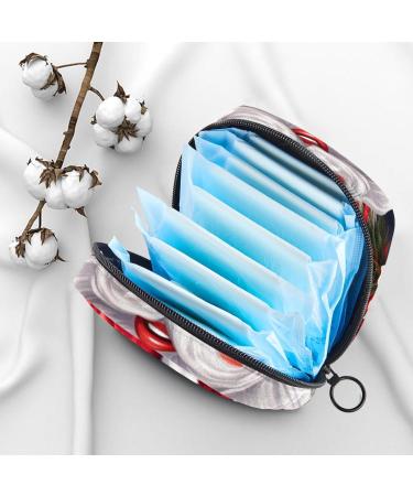 Muoooum Ladies Tie Storage Bag | Merry Christmas Menstrual Cup Pocket | Portable Feminine Products Storage for Teens | Color 9 - Buy Online on GoSupps.com