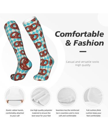 Salty Pretzels Diamond Compression Socks for Men & Women - 15-20 mmHg Circulation Support for Running & Cycling - Buy Online on GoSupps.com