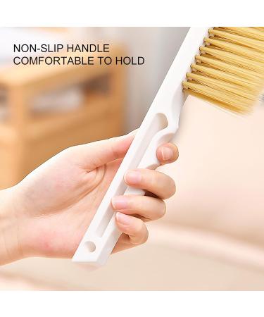 Fovolat Soft Bristle Cleaning Brush Handheld Counter Brush for Household Cleaning - Dense Bristles Hand Brush Anti-Static Dust Brush Anti-Slip for Cabinet Desk Dust - Buy Online on GoSupps.com