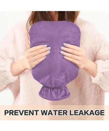 Purple Hot Water Bottle with Cover - 2L Pain Relief Bag for Women | Ideal for Soothing Comfort & Relaxation - Buy Online on GoSupps.com