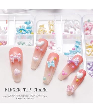 3D Bow Nail Art Decorations Cute Colorful Resin Portable Bow Tie Nail Decorations for DIY - Buy Online on GoSupps.com