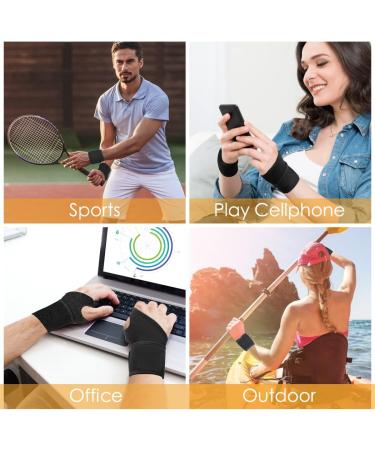 Uraqt 2-Pack Velcro Wrist Bands | Breathable Sports & Everyday Wrist Wraps for Men & Women - Black - Buy Online on GoSupps.com