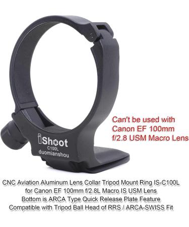 iShoot Tripod Mount Ring for Canon EF 100mm f/2.8L Macro Lens | ARCA Compatible Quick Release Plate | Replacement for Canon Tripod Mount Ring D - Buy Online on GoSupps.com
