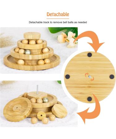 Shop Tarnel Interactive Cat Toys - 3-Level Bamboo Smart Track Ball with Bells | International Shipping Available - Buy Online on GoSupps.com