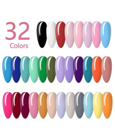 JODSONE 32 Colors Gel Nail Polish Kit with UV Light | Soak Off Gel Polish Set with Manicure Tools | Nail Art DIY at Home and Salon - Buy Online on GoSupps.com