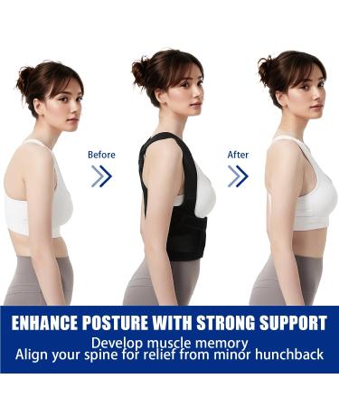 Posture Corrector for Men & Women - Adjustable Back Brace for Pain Relief & Enhanced Lumbar Support - breathable Upper & Lower Back Straightener - Medium Size - Buy Online on GoSupps.com