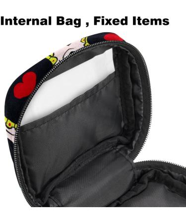 Portable Women's Binding-Up Bags | Menstrual Cup Pocket & Pads for Teens | Stylish Skull Design - Buy Online on GoSupps.com