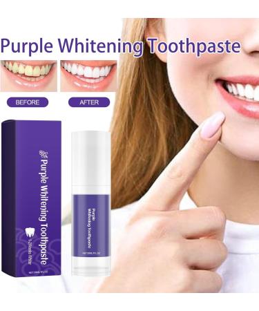 2PC Purple Toothpaste for Whitening | Yellow Teeth Remover | Glowing Smile - Buy Online on GoSupps.com