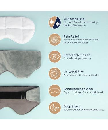Mr. Sandman Weighted Eye Mask - Hot/Cold Therapy for Migraines, Headaches, Puffy Eyes - Universal Size - Buy Online on GoSupps.com