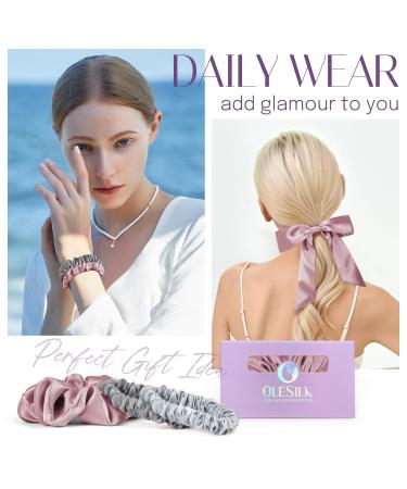 Osilk 3 Set 100% Silk Hair Ties | Small Scrunchy Hair Jewelry & Elastic Bands with Bow - Perfect for Braiding & Styling - Buy Online on GoSupps.com