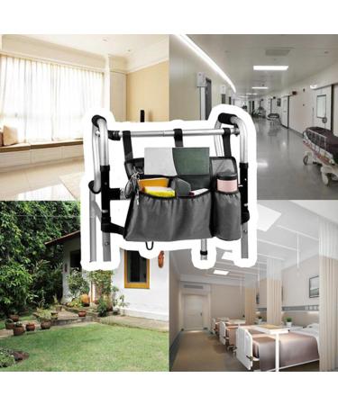 KOUISYY Walker Bag with Cup Holder Large Capacity Storage Pouch Wheelchairs Storage Organizer Bag Walker Rollator Storage Bag Folding Storage Pouch for Seniors Elderly Handicap(Grey) - Buy Online on GoSupps.com