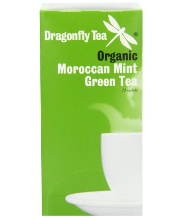 (2 Pack) - Dragonfly Tea - Org Moroccan Mint Green Tea | 20 sachet | 2 PACK BUNDLE