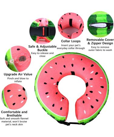 Buy Inflatable Dog & Cat Recovery Collar | Adjustable Buckle | Leak Protection for Post-Operation Care - Sizes S (12.7cm-20.3cm) - Buy Online on GoSupps.com