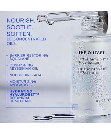 Buy Outset Ultralight Moisture Boosting Face Oil - Fragrance Free Vegan Squalane Oil for All Skin Types - Non-Clogging Fast-Absorbing - 1 fl oz - International Shipping Available - Buy Online on GoSupps.com