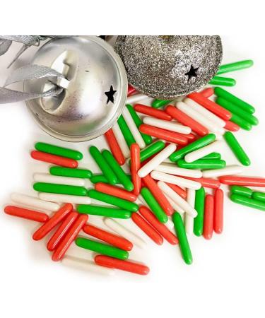 A Pinch Of...- Christmas Macaroni Rods -25g. Red White and Green perfect Christmas sprinkles for your festive cakes and bakes. A real showstopper. Just enough for a single bake. - Buy Online on GoSupps.com
