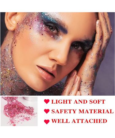 Mermaid Scale Glitter Gel - Long Lasting Body, Eye, Face & Nail Glitter for Festivals & Parties (White) - Buy Online on GoSupps.com