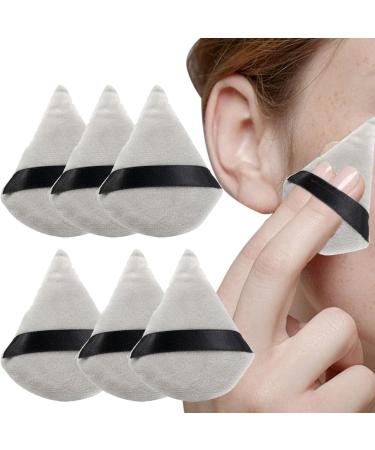 Powder Puff Triangle | Super Soft Face Body Loose Setting Powder Puff Set of 6 - Multipurpose Powder Puff with Strap Makeup Tool Frifer Grey - Buy Online on GoSupps.com
