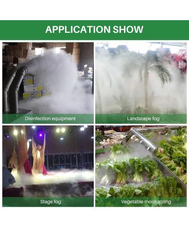 Mogoulua 10 Head Fog Maker - 7L/h Ultrasonic Fogger | 350W Waterproof Humidifier for Greenhouse Pond & Landscape Use - Buy Online on GoSupps.com