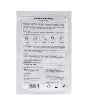 Nykaa Naturals Bubble Sheet Mask - Avocado & Moringa | Brightening Facial Mask for Dry Skin | 0.67 oz - International Shipping Available - Buy Online on GoSupps.com