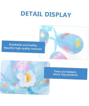 Cabilock Egg Garland Ornament Easter Decorating Pendant Basket Decor Hanging Decor for Easter Small Eggs Blue 34x13cm - Buy Online on GoSupps.com