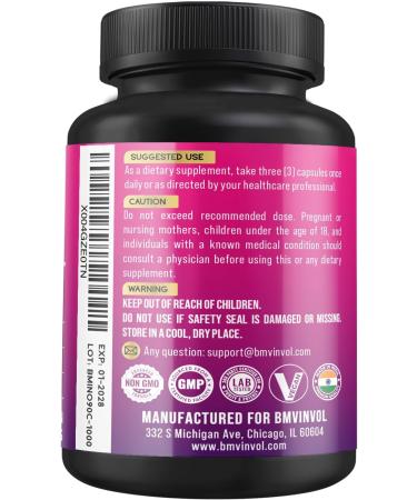 BMVINVOL Inositol Supplement - Myo-Inositol and D-Chiro Inositol Ideal 40:1 Ratio - Plus Berberine Cinnamon Ashwagandha + 5 More - 90 Capsules 90 Count (Pack of 1) - Buy Online on GoSupps.com