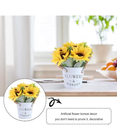 Yardenfun 1pc Simulated Sunflower Artificial Plants Metal Vases for Flowers Realistic Bonsai Adornment Display - Buy Online on GoSupps.com