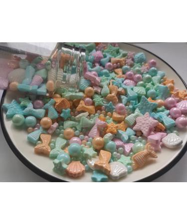 Colorful Ocean-Maiden Cub Sweetness Sprinkles | Seestern Dessert Toppers | Shell Cake & Cupcake Decorations | Pearl Cookie Mix | Ocean-Inspired Sugar Sprinkles for Cake Decor - Buy Online on GoSupps.com