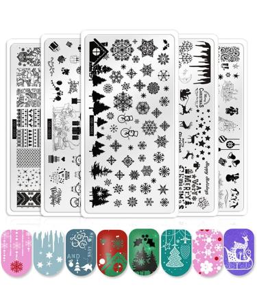 Christmas Nail Art Plate | DIY Stamping Template for Manicure | Holiday Designs for Professional & Home Use - Buy Online on GoSupps.com
