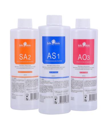 AS1 SA2 AO3 Beauty Salon Professional Dermabrasion Hydrafacial Solution Facial Skin Care Aqua Peeling Serum for Hydrofacial Machine 400ml (3 Bottles)