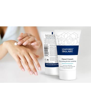 Nourishing & Anti-Oxidising Hand Cream - Oxford Biolabs | Intense Moisturiser for Normal to Dry Skin - 50 ml | International Shipping - Buy Online on GoSupps.com
