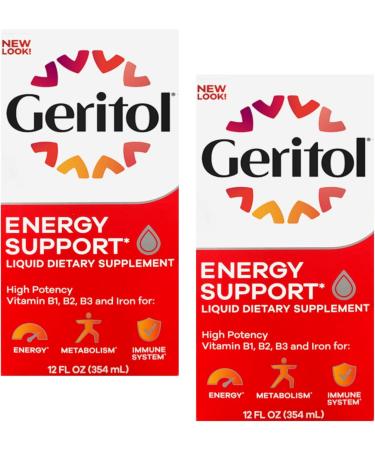 Geritol Liquid Energy Support B-Vitamins 12 Fl Oz (Pack of 2) - Buy Online on GoSupps.com