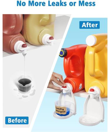 Cossylife Laundry Detergent Cup Holder - 2 Pack | Drip Catcher & Fabric Softener Gadget | Tidy Laundry Room Solution - Buy Online on GoSupps.com