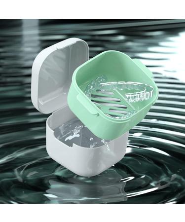 Portable Dental Prosthesis Box | Travel Tooth Container & Retainer Cleaner | Pink Denture & Orthodontic Care - Buy Online on GoSupps.com