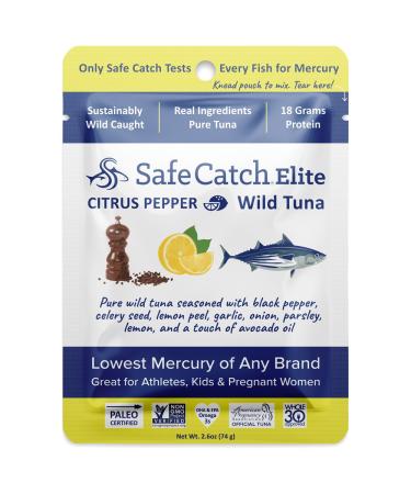 Safe Catch Elite Wild Tuna Citrus Pepper 2.6 oz (74 g)