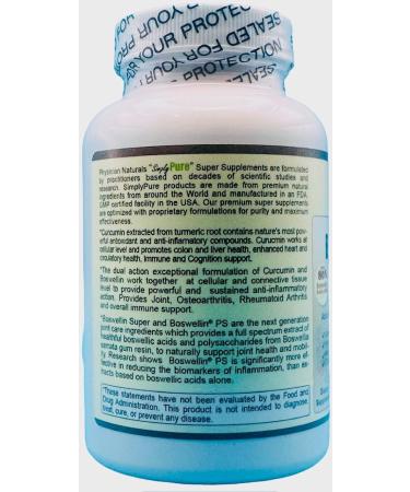 Physician Naturals Advanced Boswellin Super with Curcumin C3 1000mg - 90 Caplets, Joint & Colon Support - Buy Online on GoSupps.com