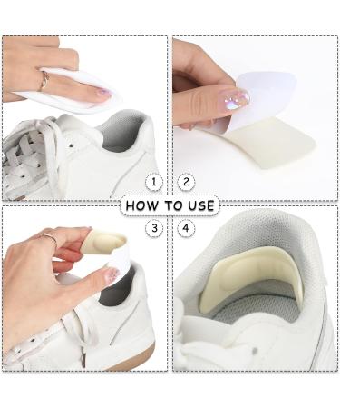 PROUSKY Heel Cushion Inserts - 6 Pieces, Self-Adhesive Shoe Pads for Loose Shoes - Anti-Slip Heel Grips and Blister Protectors for Women Men- Beige, One Size - Buy Online on GoSupps.com